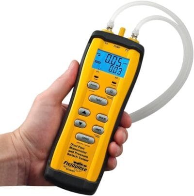 Fieldpiece SDMN6, pressure switch tester, HVAC tool, dual-port manometer, HVAC diagnostic