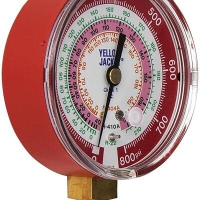 Yellow Jacket gauge, pressure gauge 800 psi, R-22 gauge, refrigerant pressure gauge, 49137 Yellow Jacket