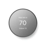 Google Nest thermostat, smart Wi-Fi thermostat, programmable thermostat, white thermostat, energy-efficient thermostat