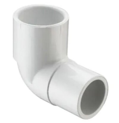 3/4" clear PVC elbow, Online Supply PVC fitting, 90° PVC elbow, spigot x socket elbow, clear PVC pipe fitting