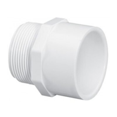 Spears PVC adapter, 3/4" clear PVC adapter, PVC male adapter, Spears 436-007L, clear PVC plumbing adapter