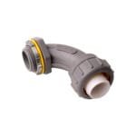 Morris T750-NMLT9075, Liquid Tite conduit fittings, 0.75in conduit fittings, 90-degree conduit fittings, non-metallic gray conduit