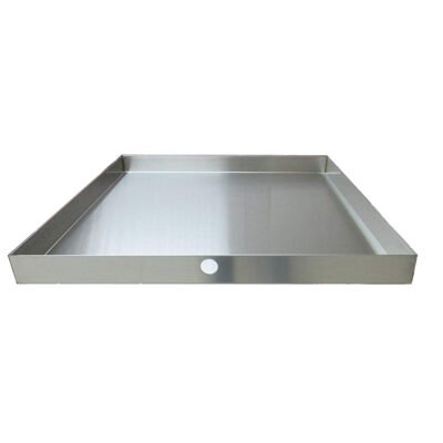 33" x 62" drain pan, 26 gauge steel pan, durable drain pan, large drain pan, HVAC drain pan