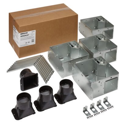 Broan Flex™, bathroom vent fan, flange kit, fan light, ventilation