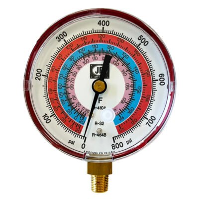 PATRIOT gauge, 3-1/8" compound gauge, blue HVAC gauge, R32 refrigerant gauge, R410A compound gauge