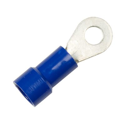 Ring tongue terminal, 0.25 inch stud connector, electrical cable lug, 16-14 AWG wire terminal, quarter-inch stud lug