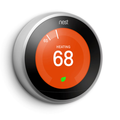 Nest T3008US Learning Thermostat, 3rd Gen, Stainless Steel